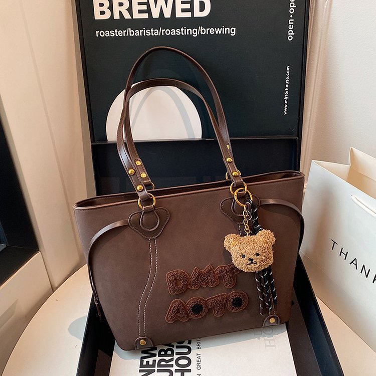 简约风大容量托特包包女时尚百搭通勤单肩斜挎韩版ins休闲包6196