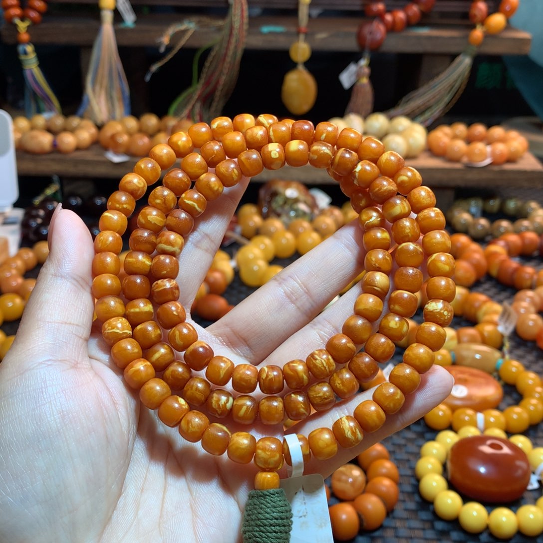 蜜蜡未镶嵌手链蜜蜡手链