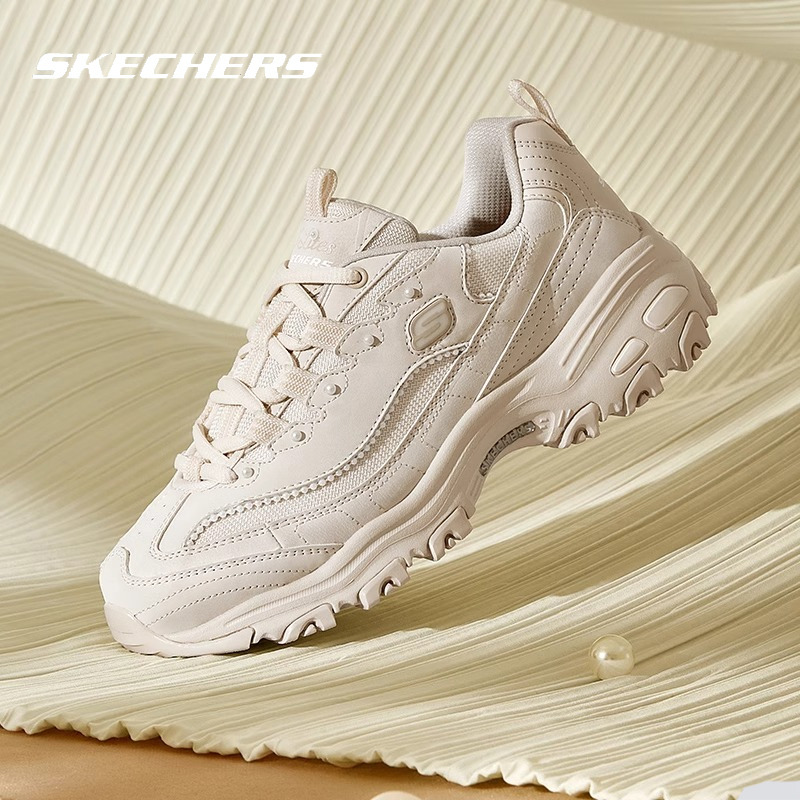 【珠珠熊】斯凯奇女鞋轻便缓震熊猫鞋新款运动休闲鞋厚底增高老爹鞋