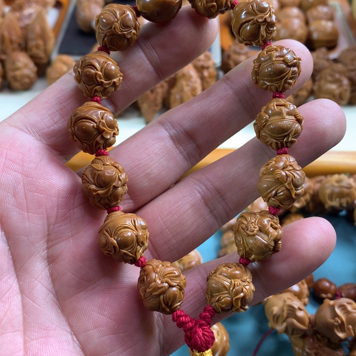 橄榄核手串/手链源橄榄核雕，小籽财神