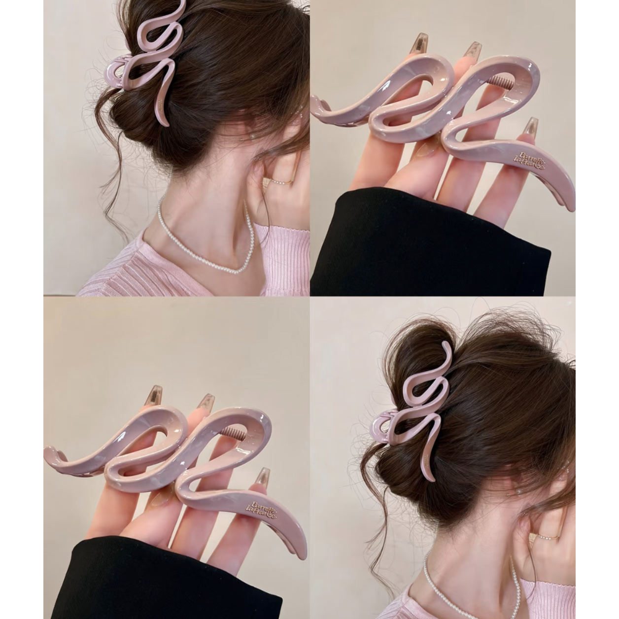 字母妹妹家发夹设计轻奢百搭气质