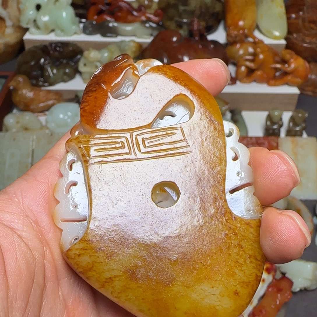 皇***勒和田玉未镶嵌挂件