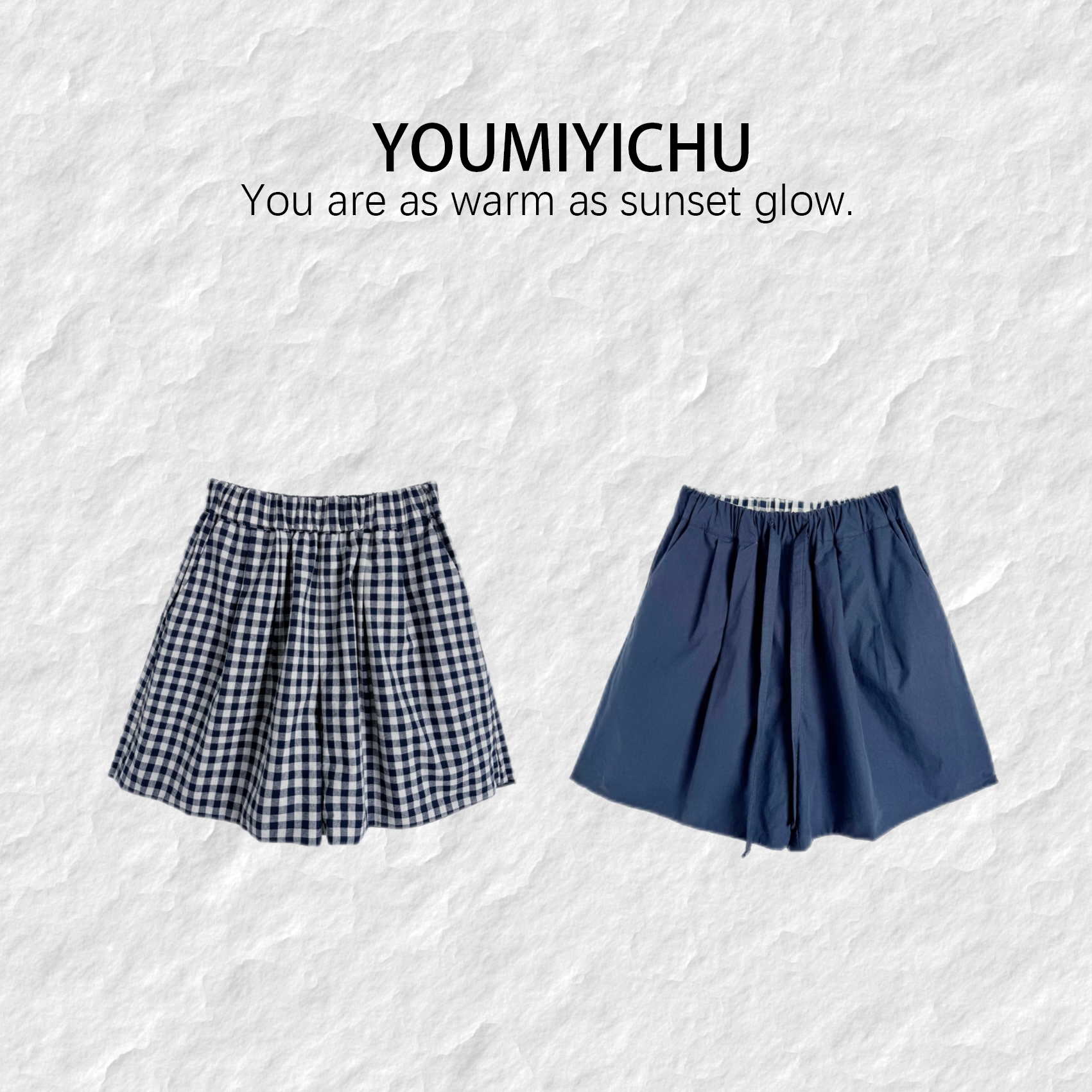 Y.M |  格调 100%澳棉 正反两面穿小众设计款短裤1353