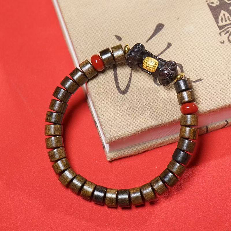 增香沉香木A166 精品手串药片珠款