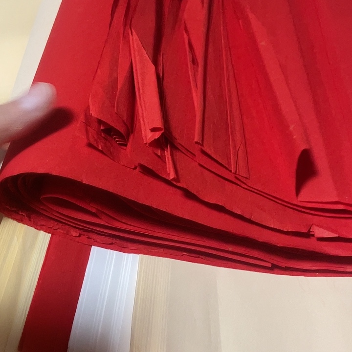 四尺对开五色描龙处理的