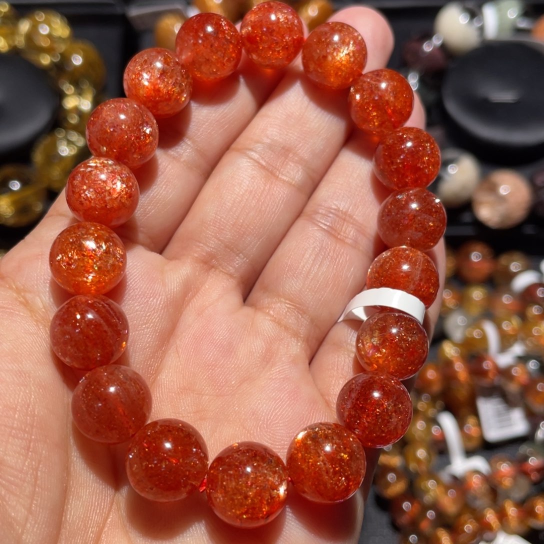 日光石手链未镶嵌金太阳11mm