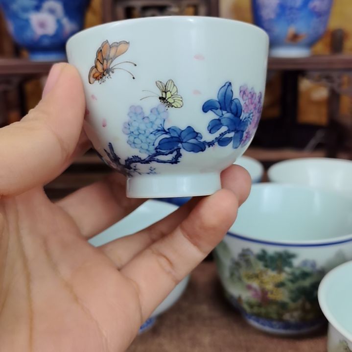 绣球花蝶恋花主人杯