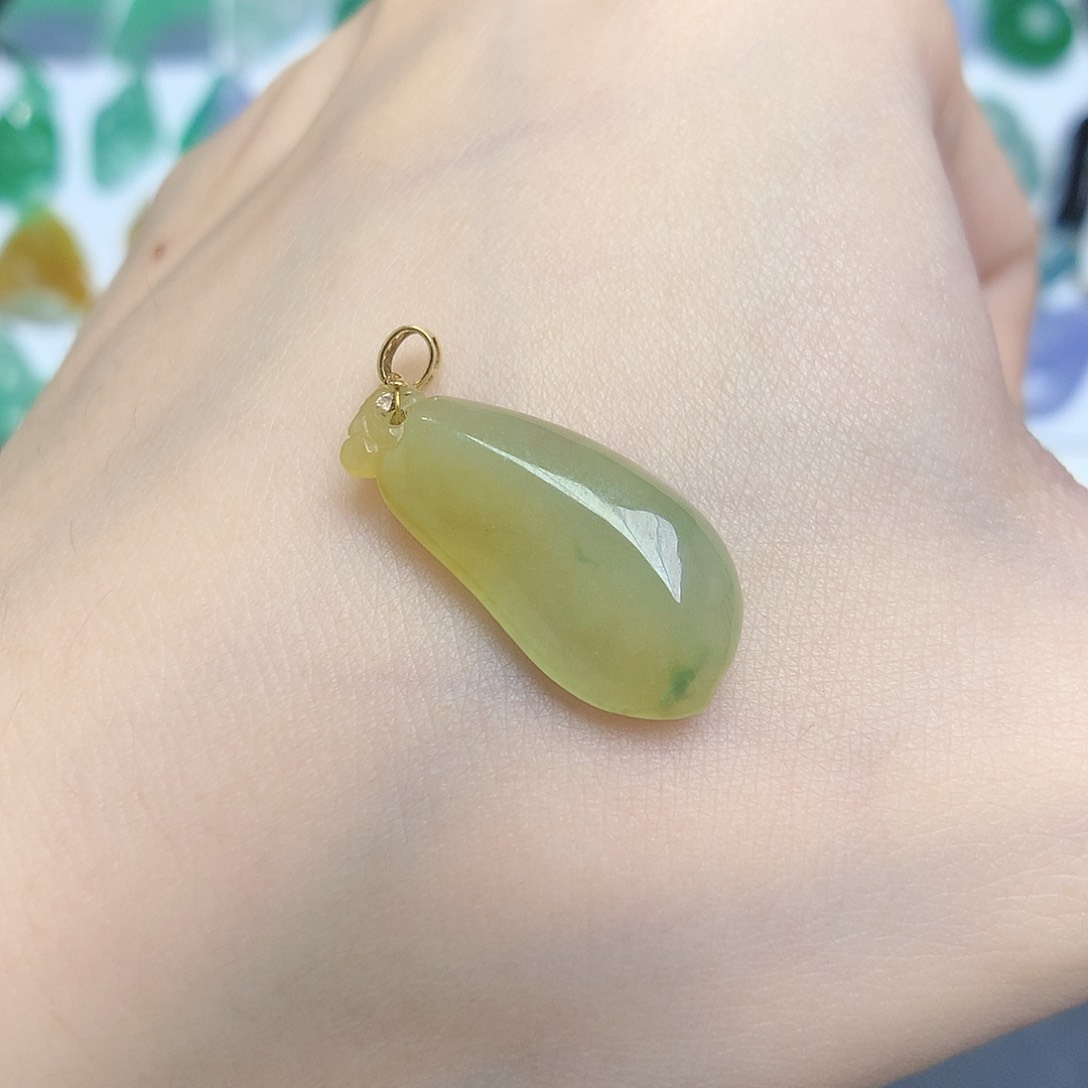 翡翠颈饰18K金镶嵌8888888888888888