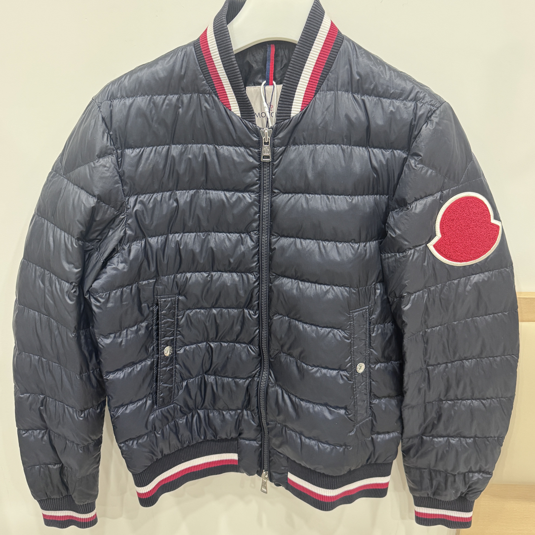 未使用 MONCLER /4码/午夜蓝轻薄羽绒服