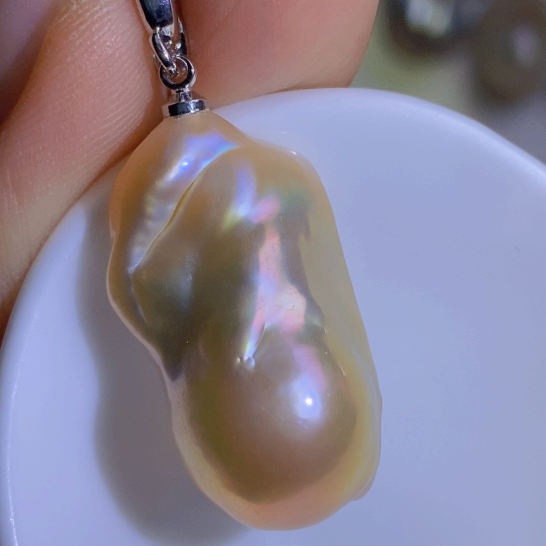 银S925镶嵌天然淡水珍珠淡水珍珠