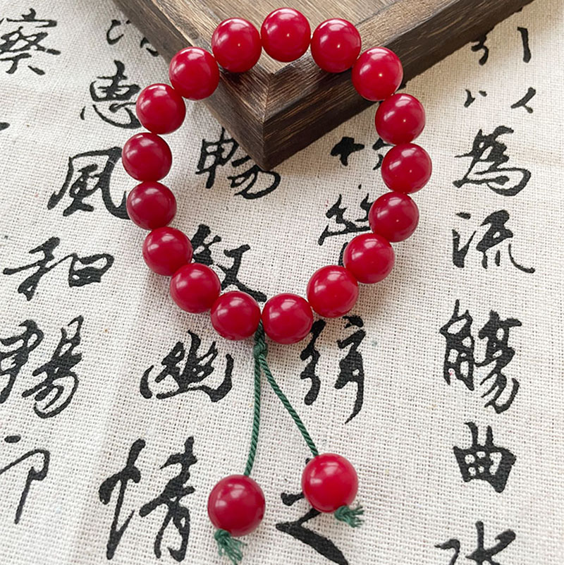 樱桃红菩提根手串手链民族风时尚百搭复古手工菩提子情侣盘玩佛珠