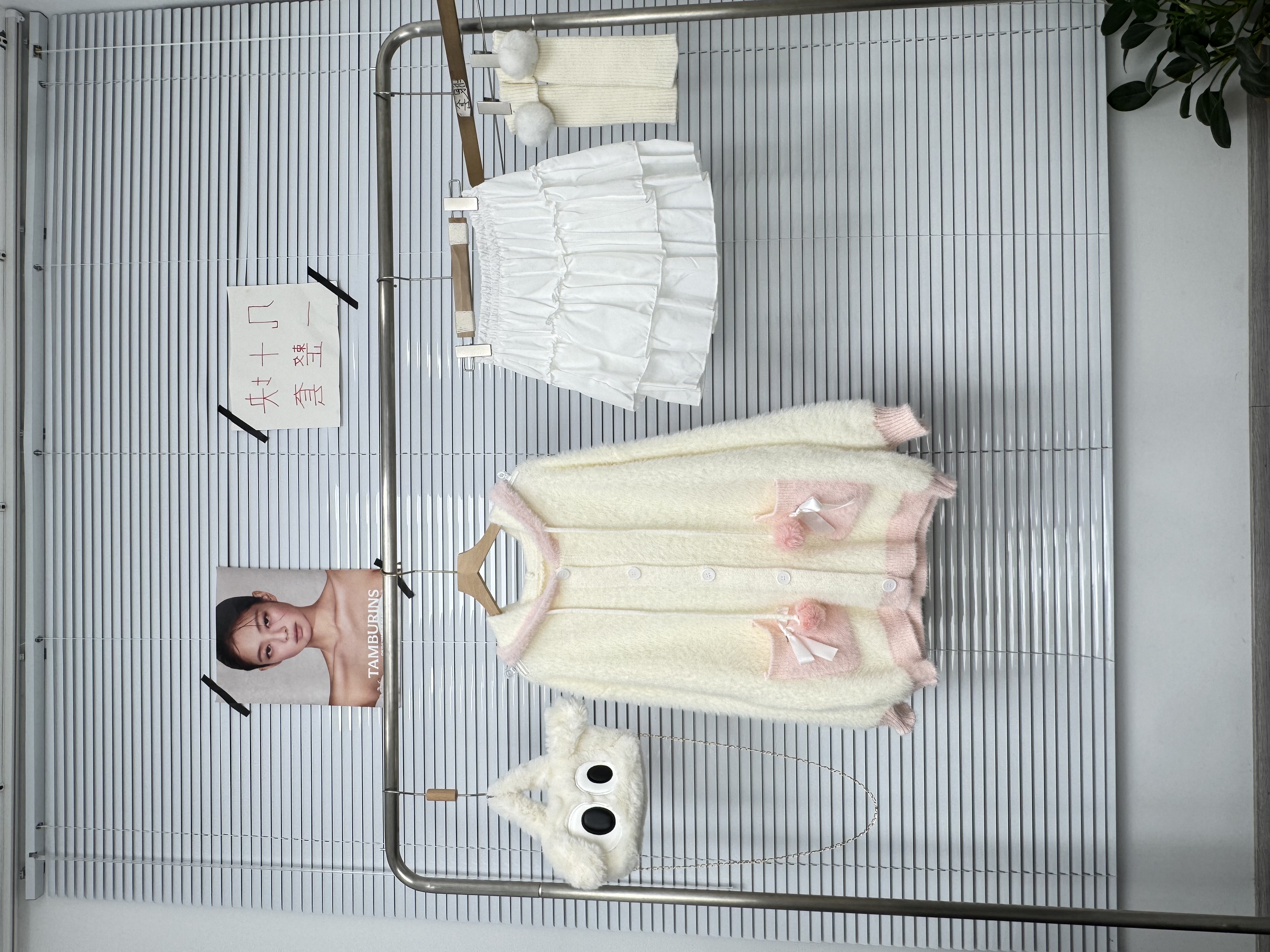 【133】【4件套】上衣+腿套+包包-可搭配：短裙-长裙-白裤