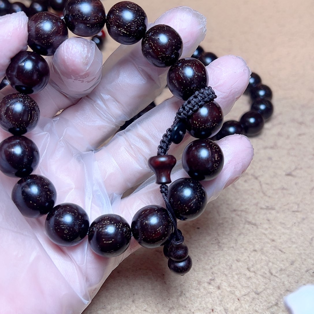 小叶紫檀手串/手链1.5螺旋金星