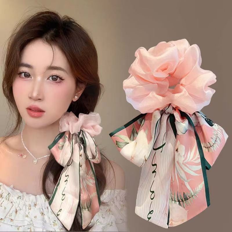 蝴蝶结发带女2025新款飘带头绳大肠发圈高级感扎头发皮筋发饰发绳