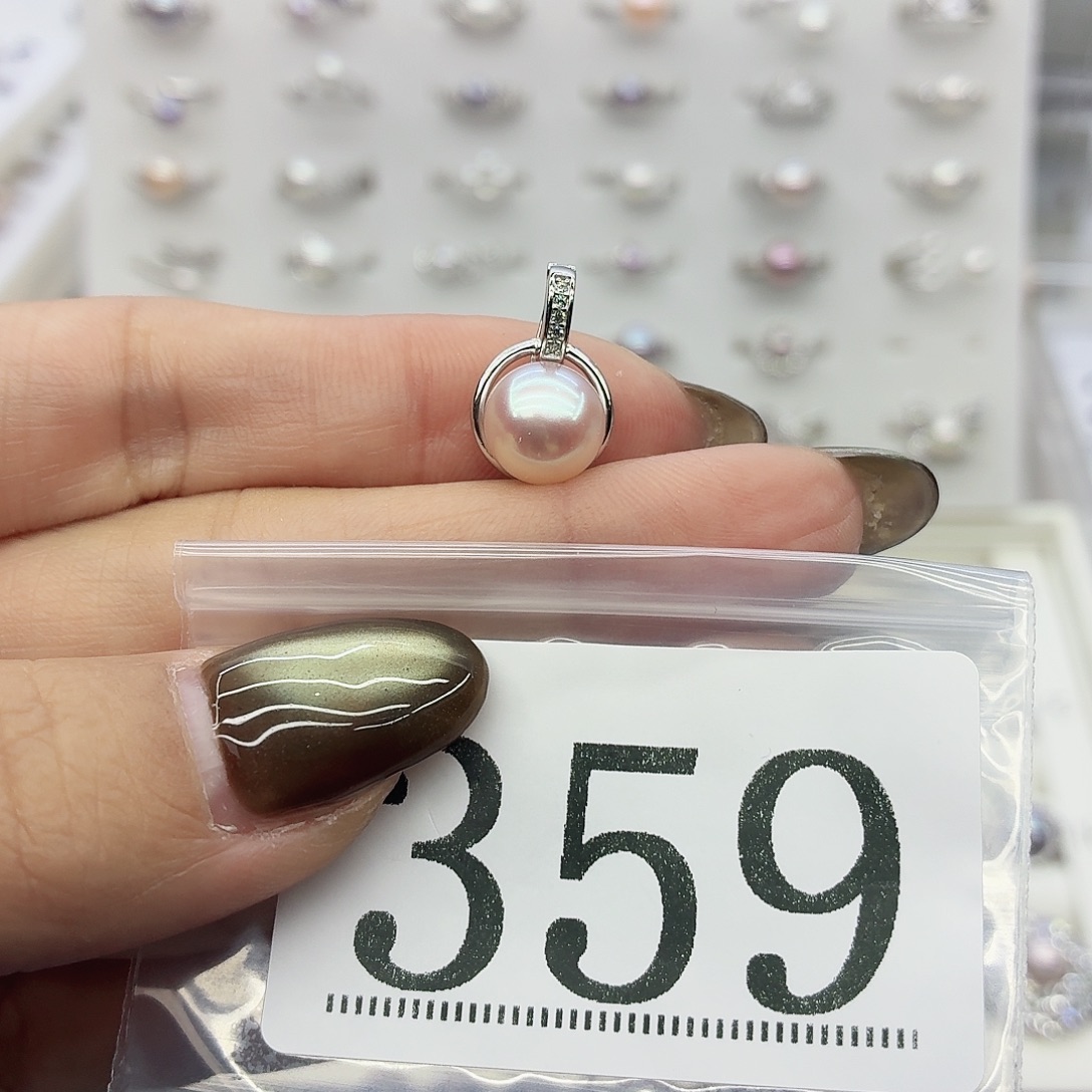 小***仙珠宝奇石银S925镶嵌淡水珍珠359