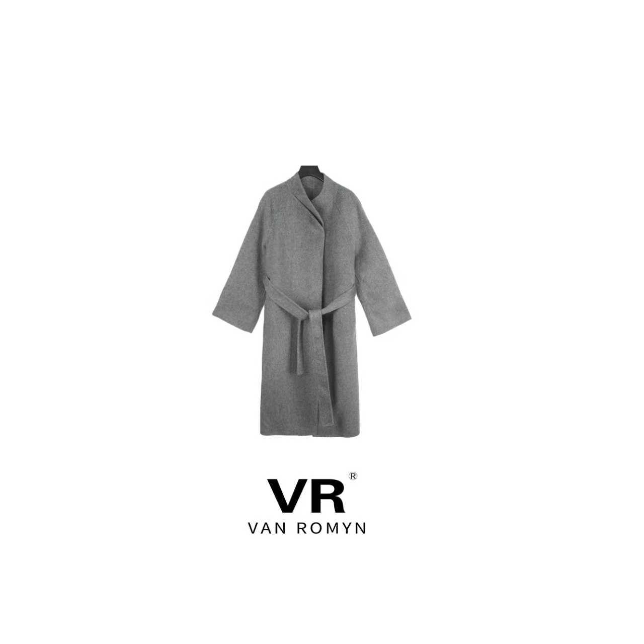【VR莉娜】511181/2025 新款冬季  100纯羊毛 双领腰带长款大衣