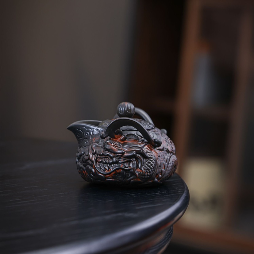 紫陶祥龙手抓壶FL20