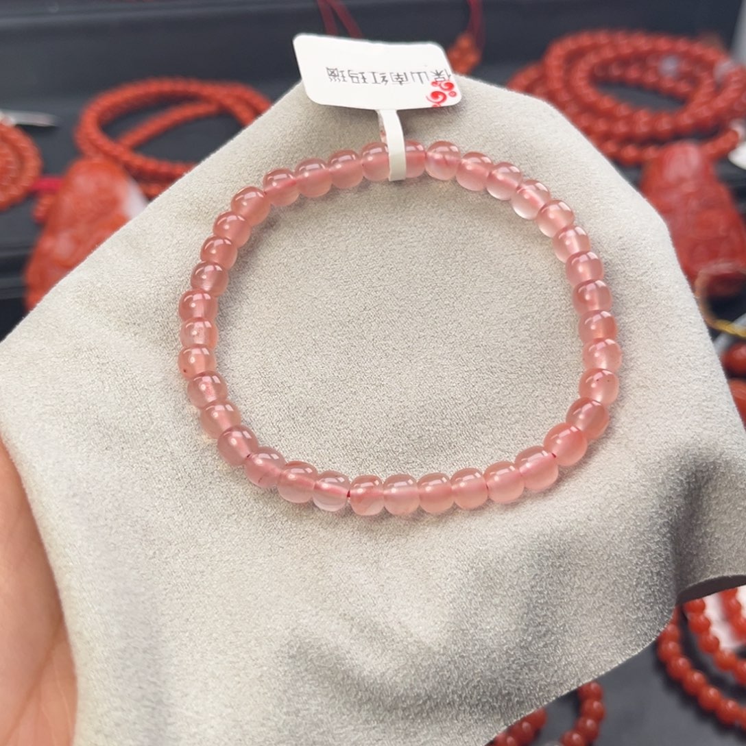 南红玛瑙未镶嵌手链