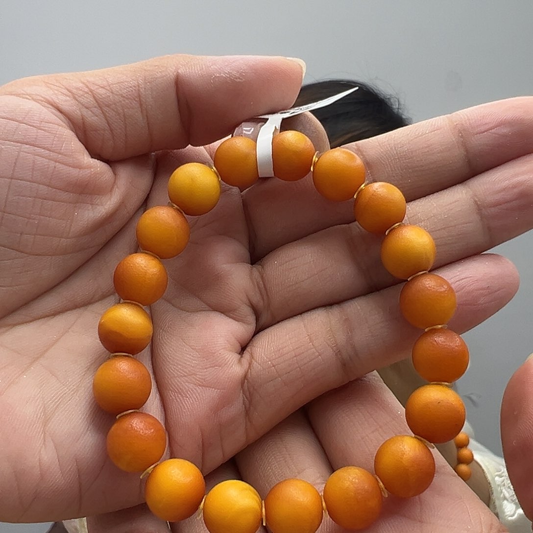 手链琥珀未镶嵌橘皮手串10MM