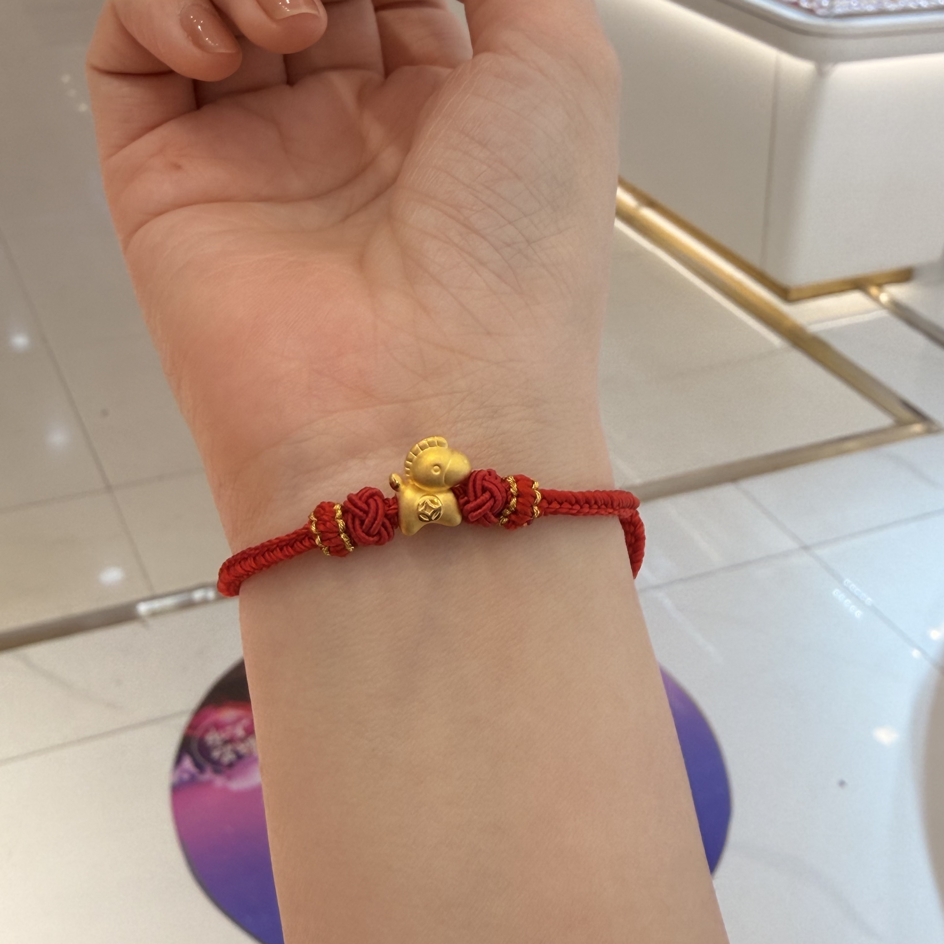 Chow Tai Seng/周大生足金手绳生肖手编本命年礼物新款生肖手链