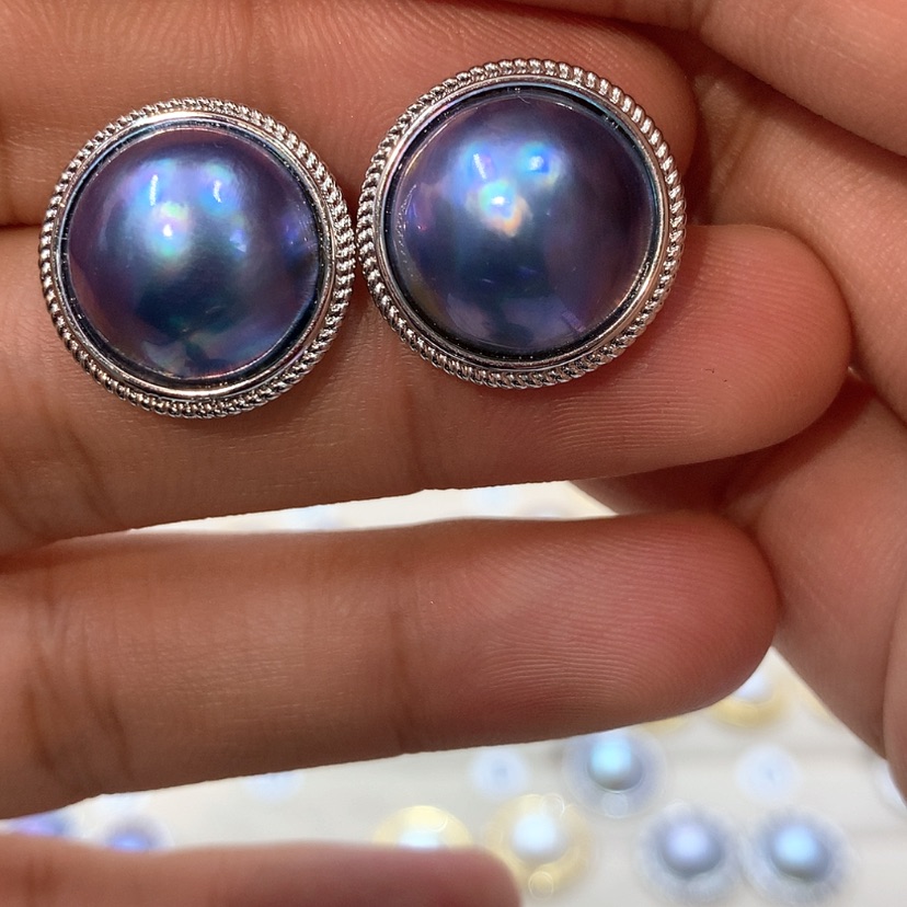 【闪购商品】耳饰拼合珍珠（马贝珠）未镶嵌