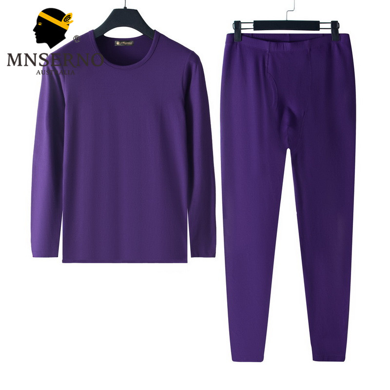 曼西尔奴男士保暖内衣修身男款冬季打底套装TZ23211157TM