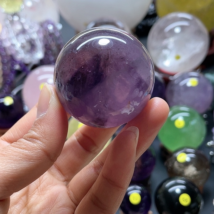 水晶紫水晶卡4.6A374微瑕不退换未镶嵌