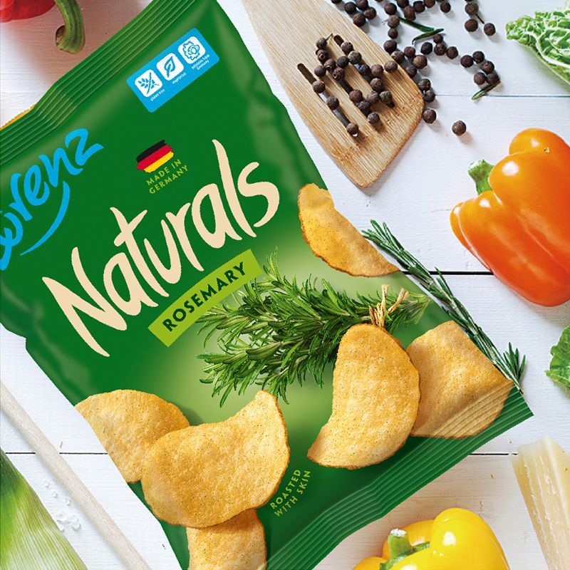 德国劳仑兹诺然滋薯片原切多口味海盐胡椒迷迭香零食美味