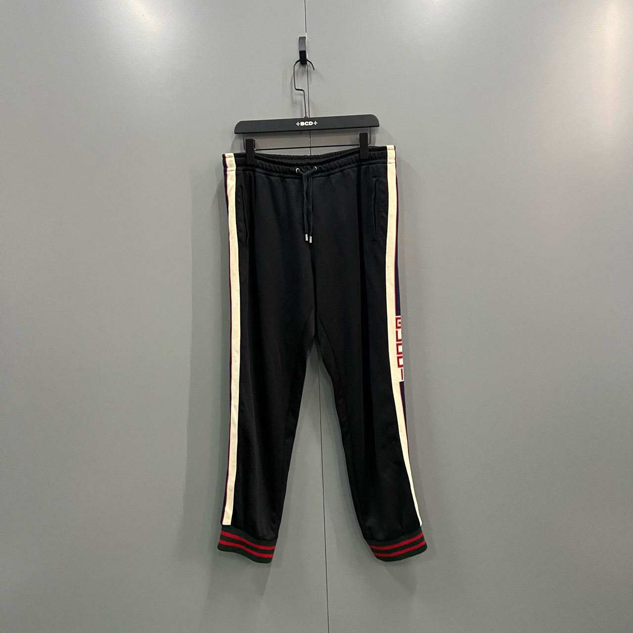 GUCCI 古驰 侧边条纹logo长裤 M码/95新/8100/无配件 bc012574