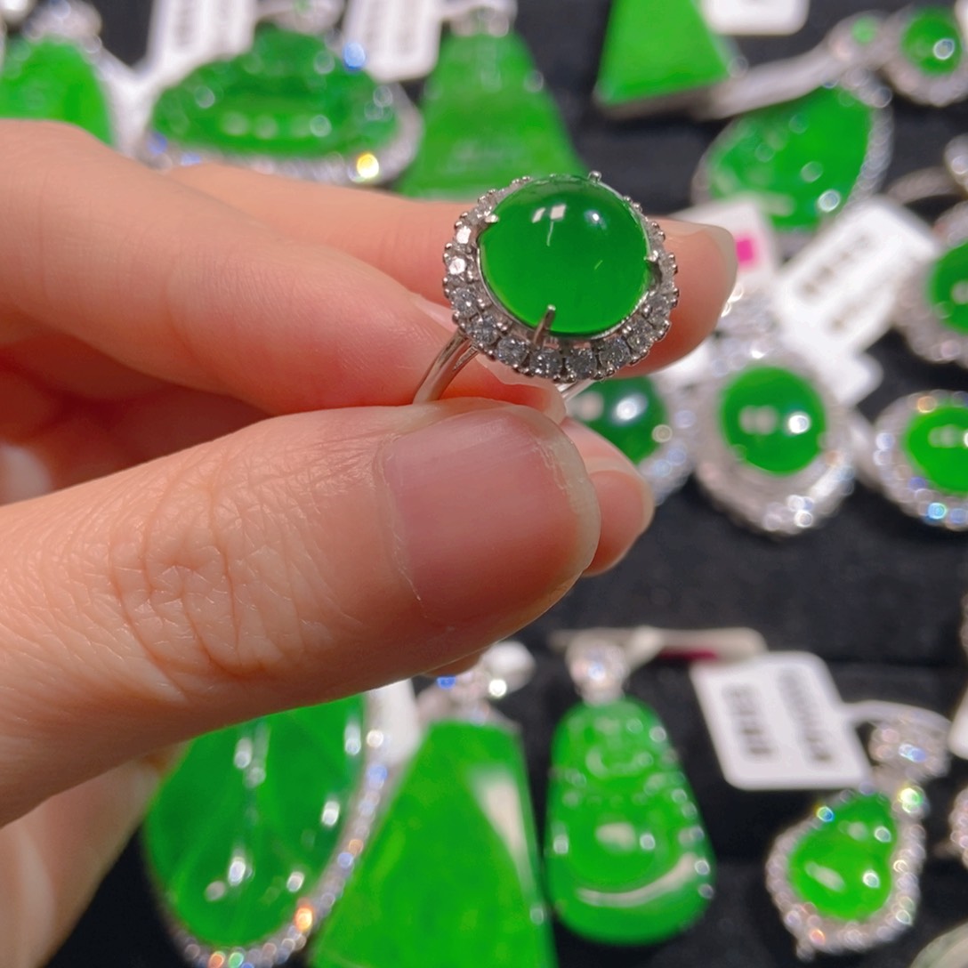 翡翠吊坠(不含链)银S925镶嵌