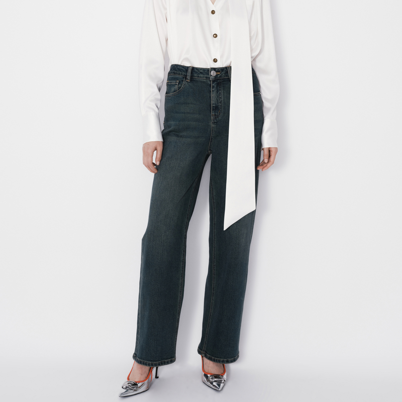 【赵老板专属】REVAN芮范复古水洗直筒牛仔裤RM71302067