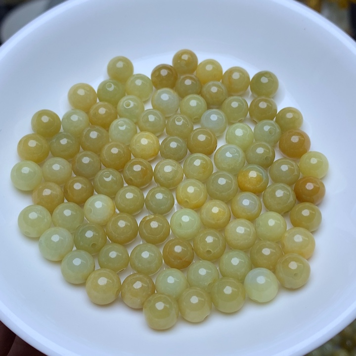 【闪购商品】翡翠手链未镶嵌卡7冰黄10个