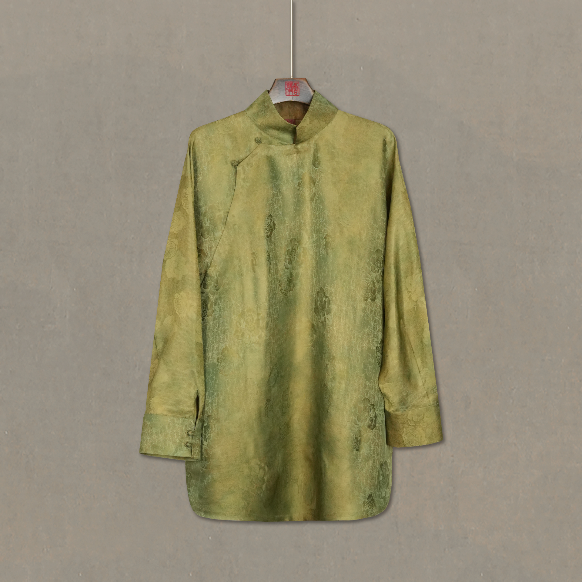 【青霭纹织】传统中式汉服偏襟手扦提花上衣