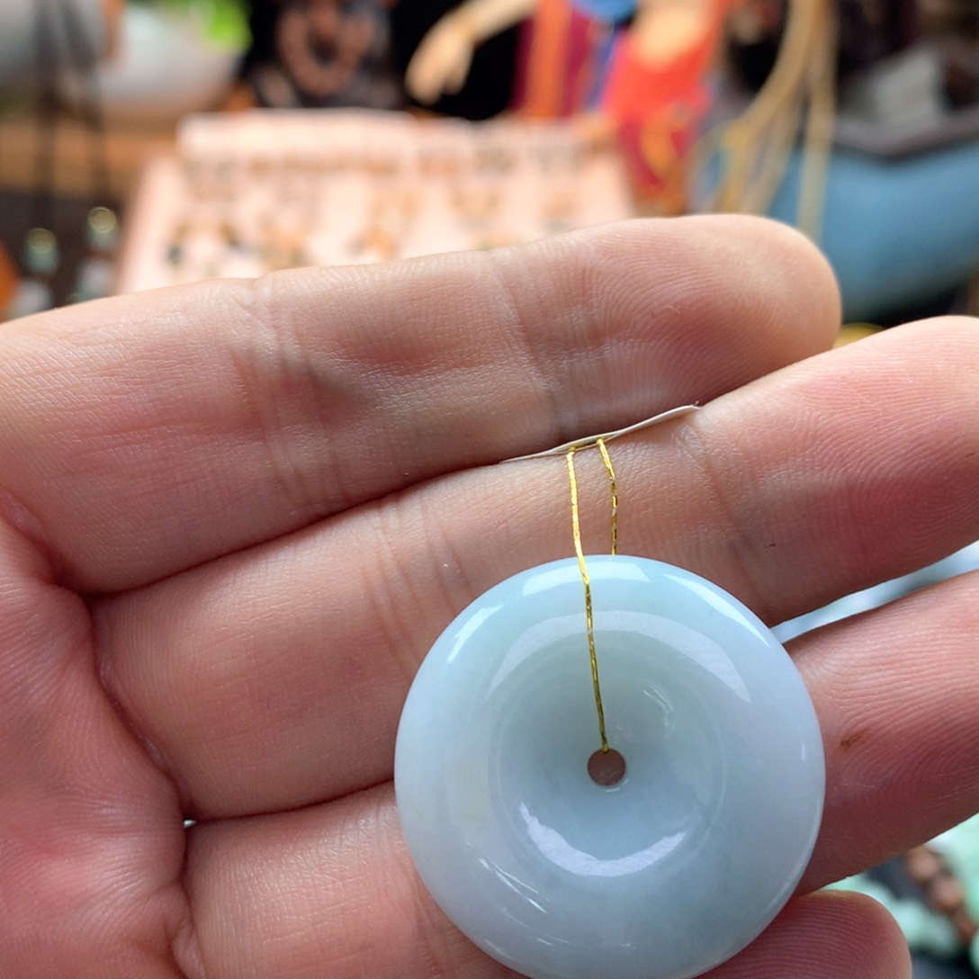 颈饰银S925镶嵌翡翠