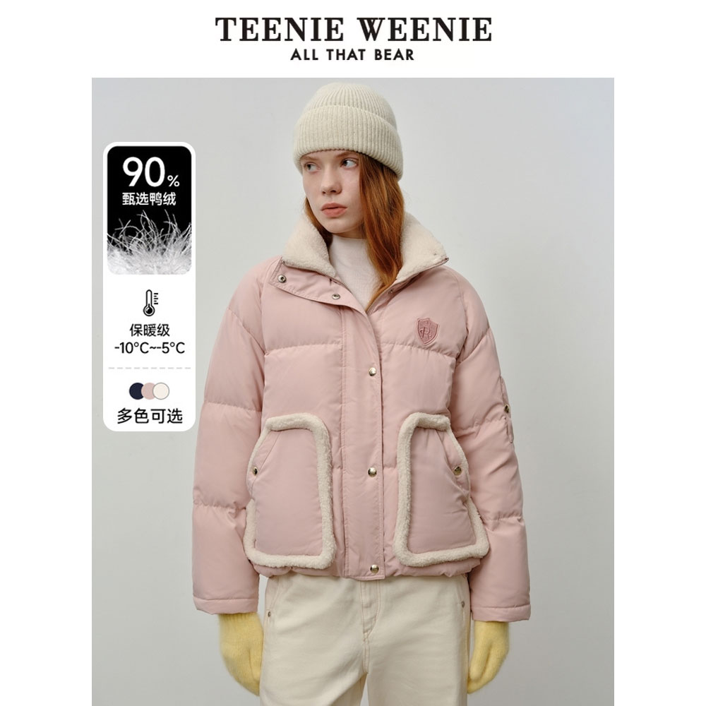 【达人专属】TeenieWeenie小熊连帽外套短款好羽绒服TTJD248C22N