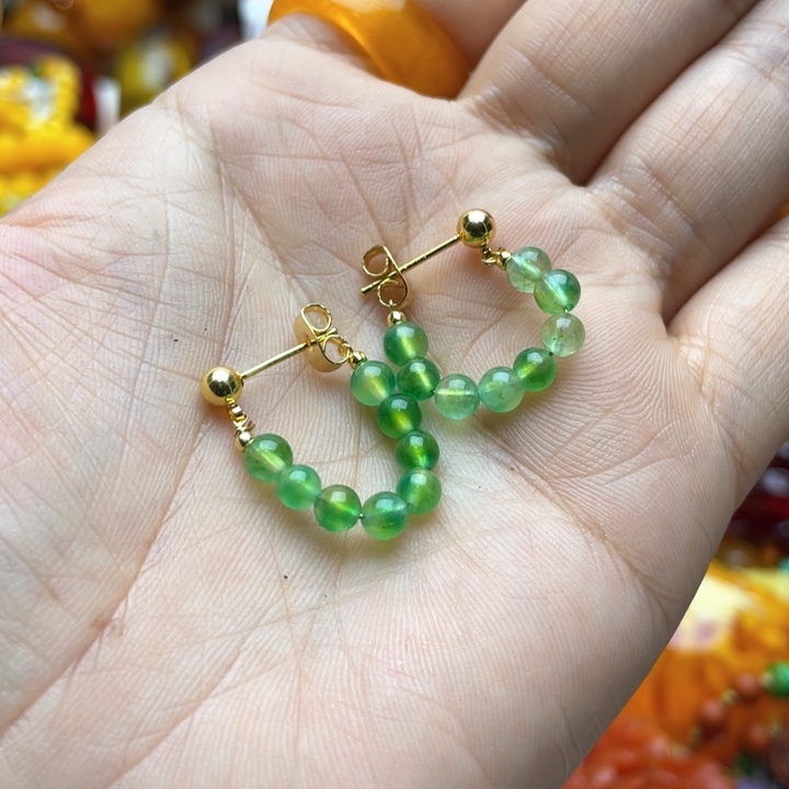 树脂制品130号绿色耳坠