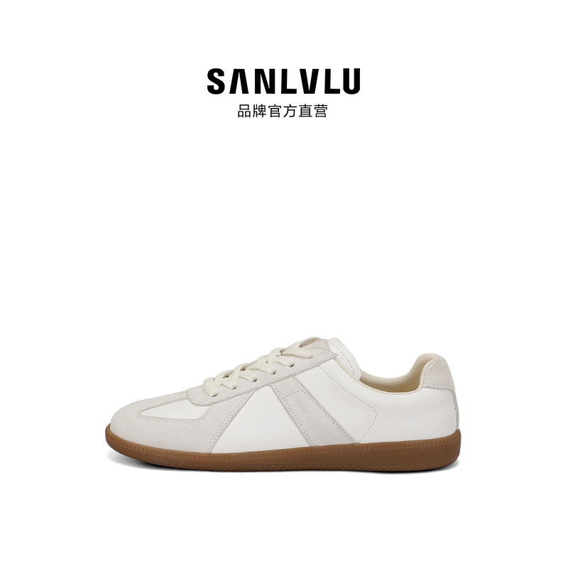 SANLVLU-经典SIRACH系列-MOSCOW WHITE 白色复古德训鞋女运动板鞋