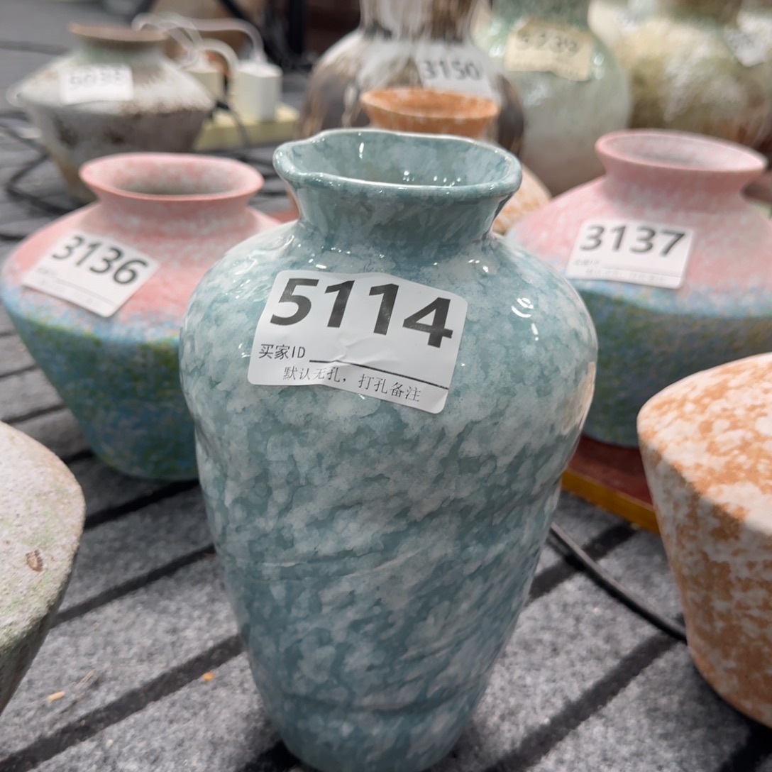 摆件景德镇高温花瓶编码5114高23口5默认无孔