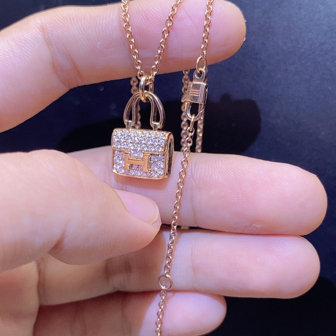 项链钻石18K金镶嵌包包k玫