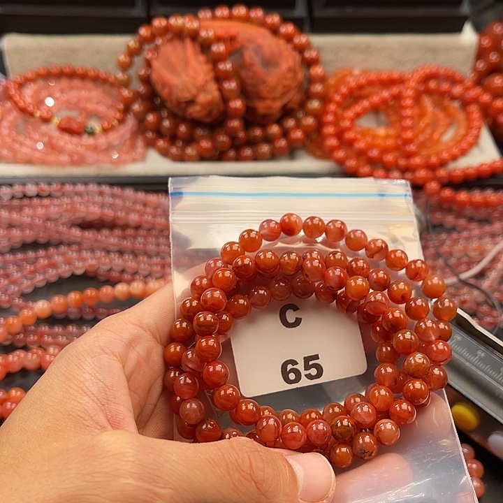 南红玛瑙未镶嵌多样性发货默认微瑕称重7mm