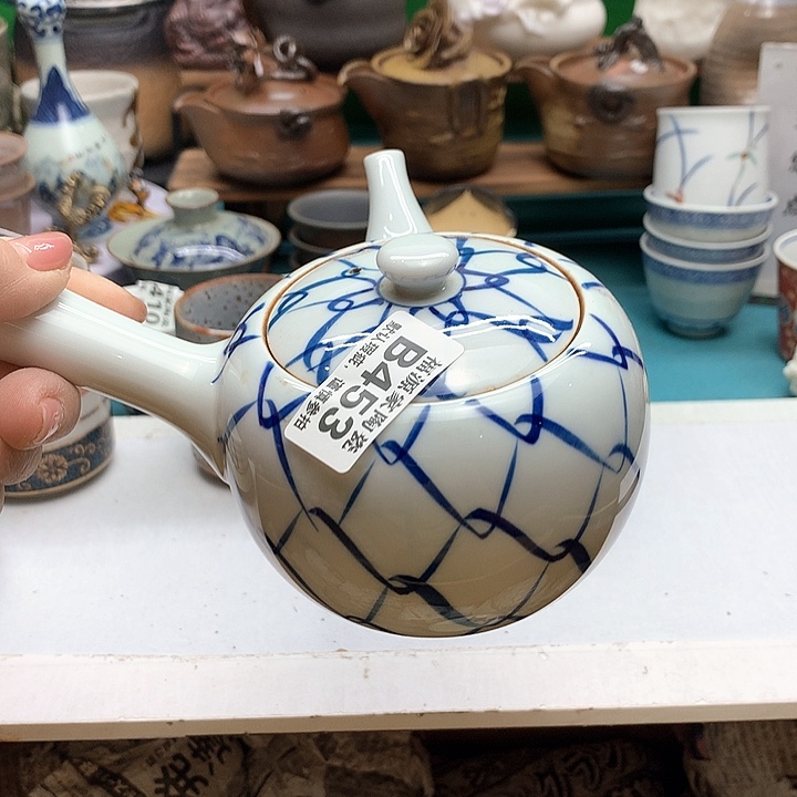 盖碗笑**生海外回流瓷器