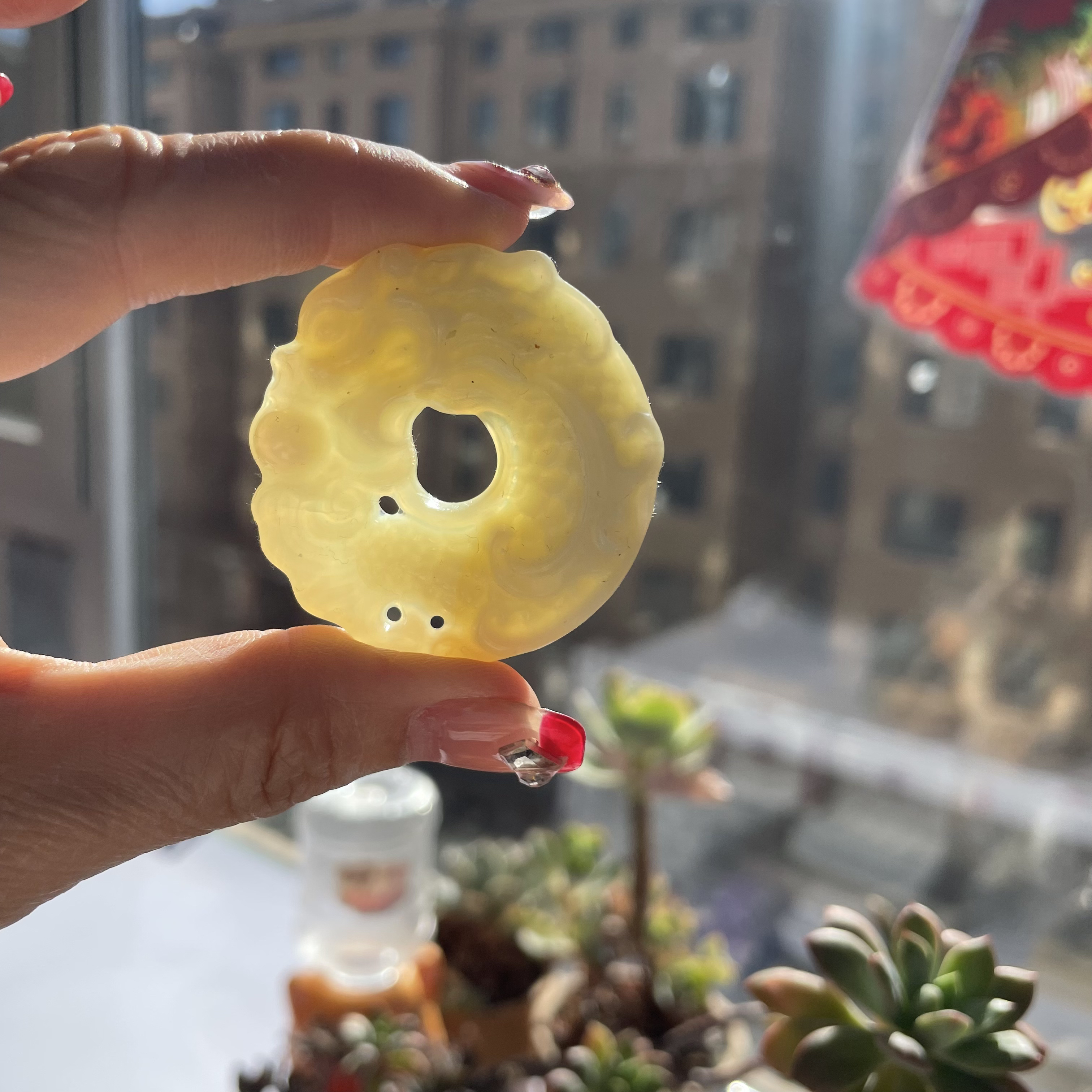 岫玉精品玉石王龙扣吊坠