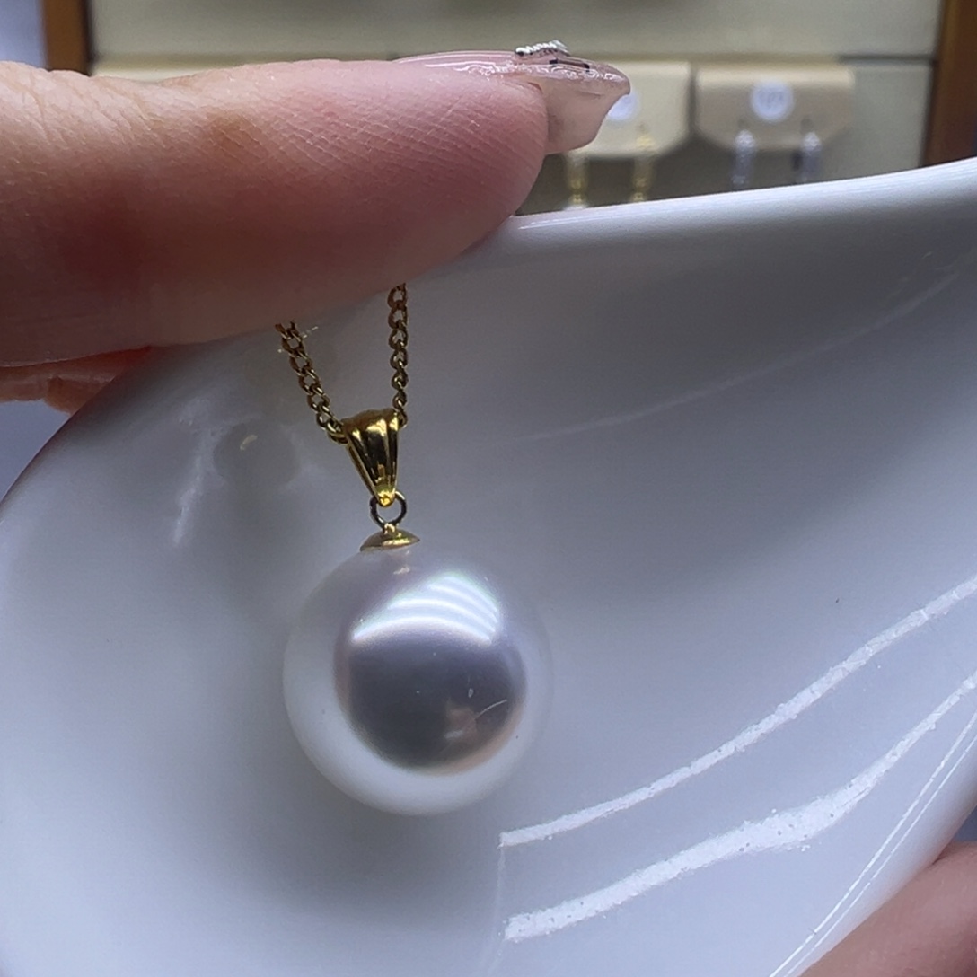 吊坠(赠链)淡水珍珠18K金镶嵌