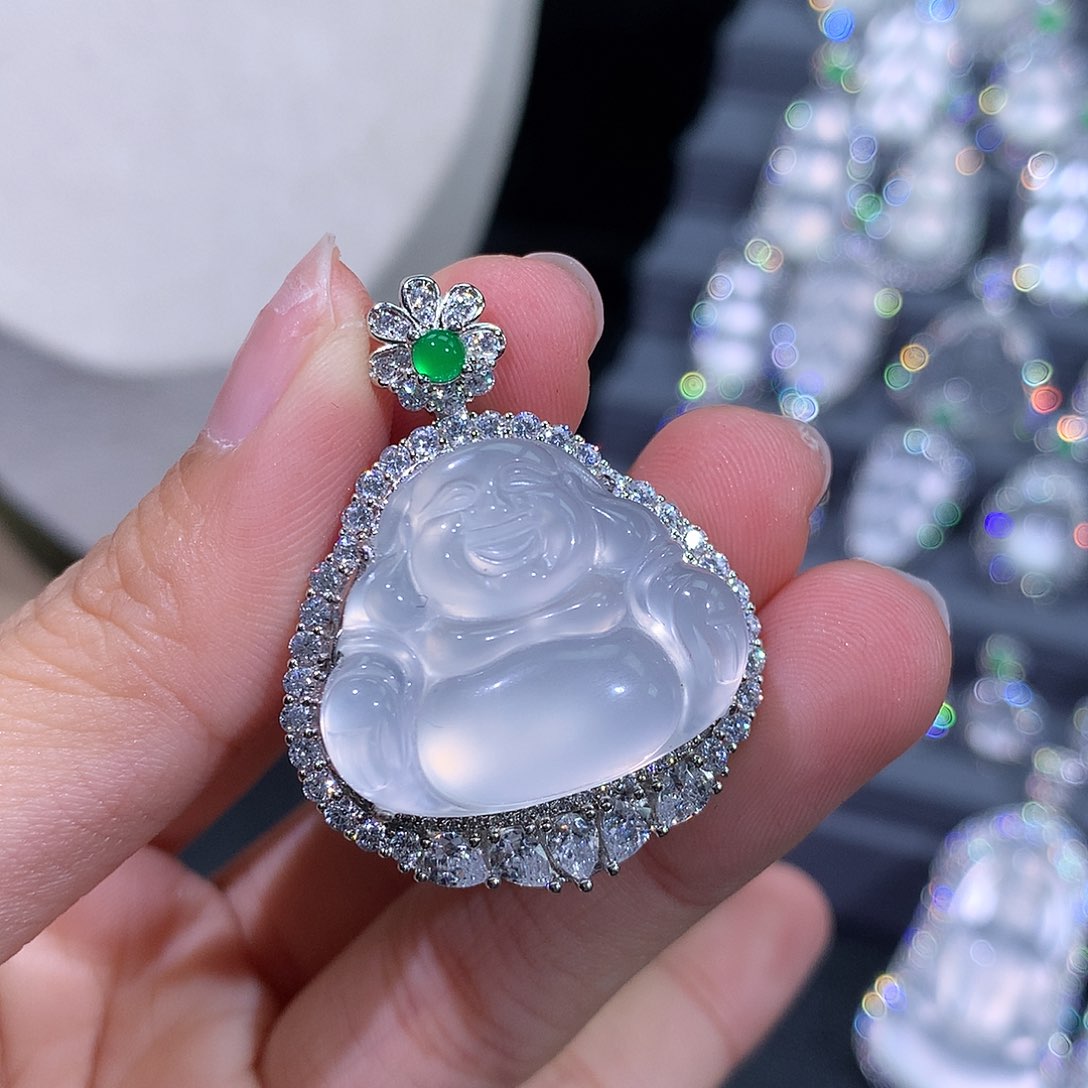 石英质玉颈饰银S925镶嵌33