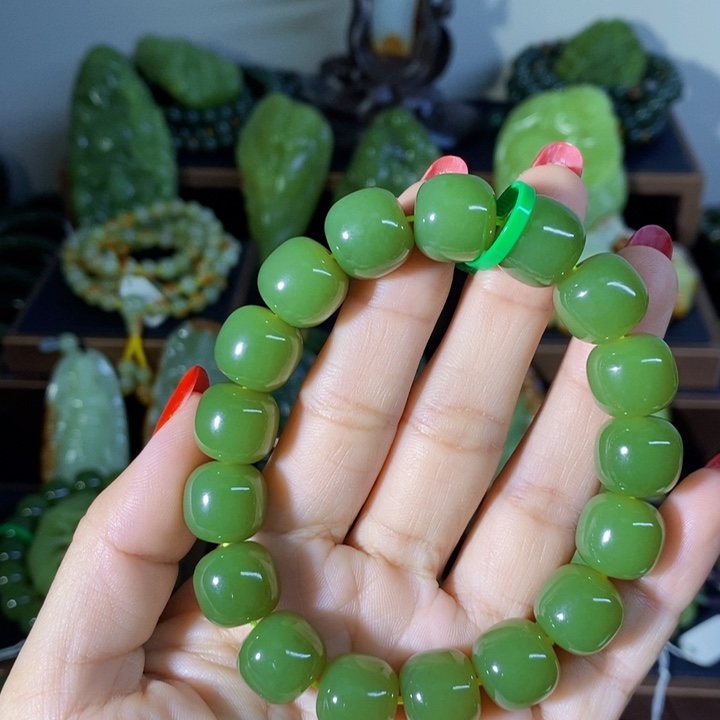 未镶嵌手链和田玉铁**生