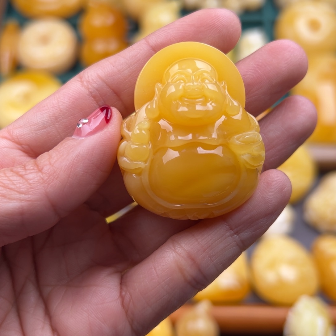 琥珀颈饰未镶嵌纯天然琥珀蜜蜡无优化