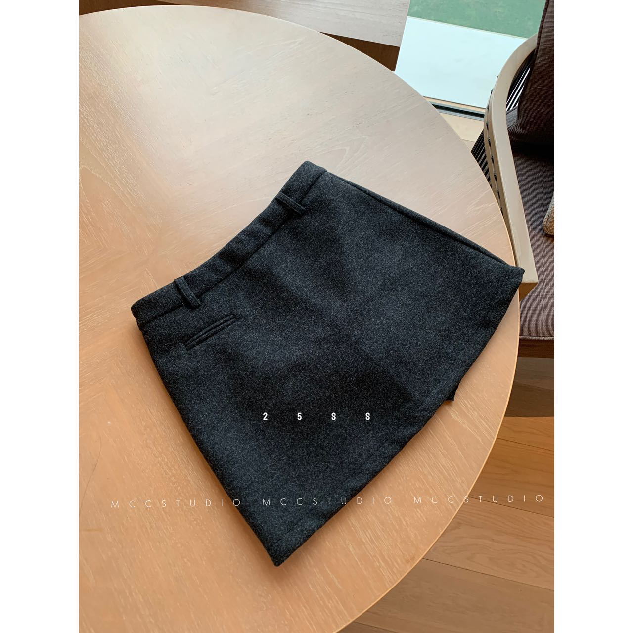 MCcStudio呢料短裙 逆天比例！秋冬呢料半身裙#6891