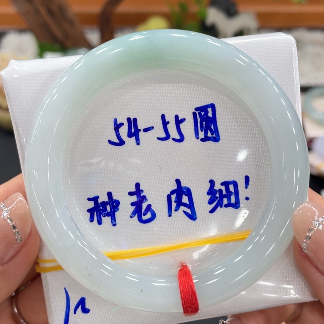 翡翠未镶嵌手镯（圆镯）天然缅甸翡翠A货手镯 66