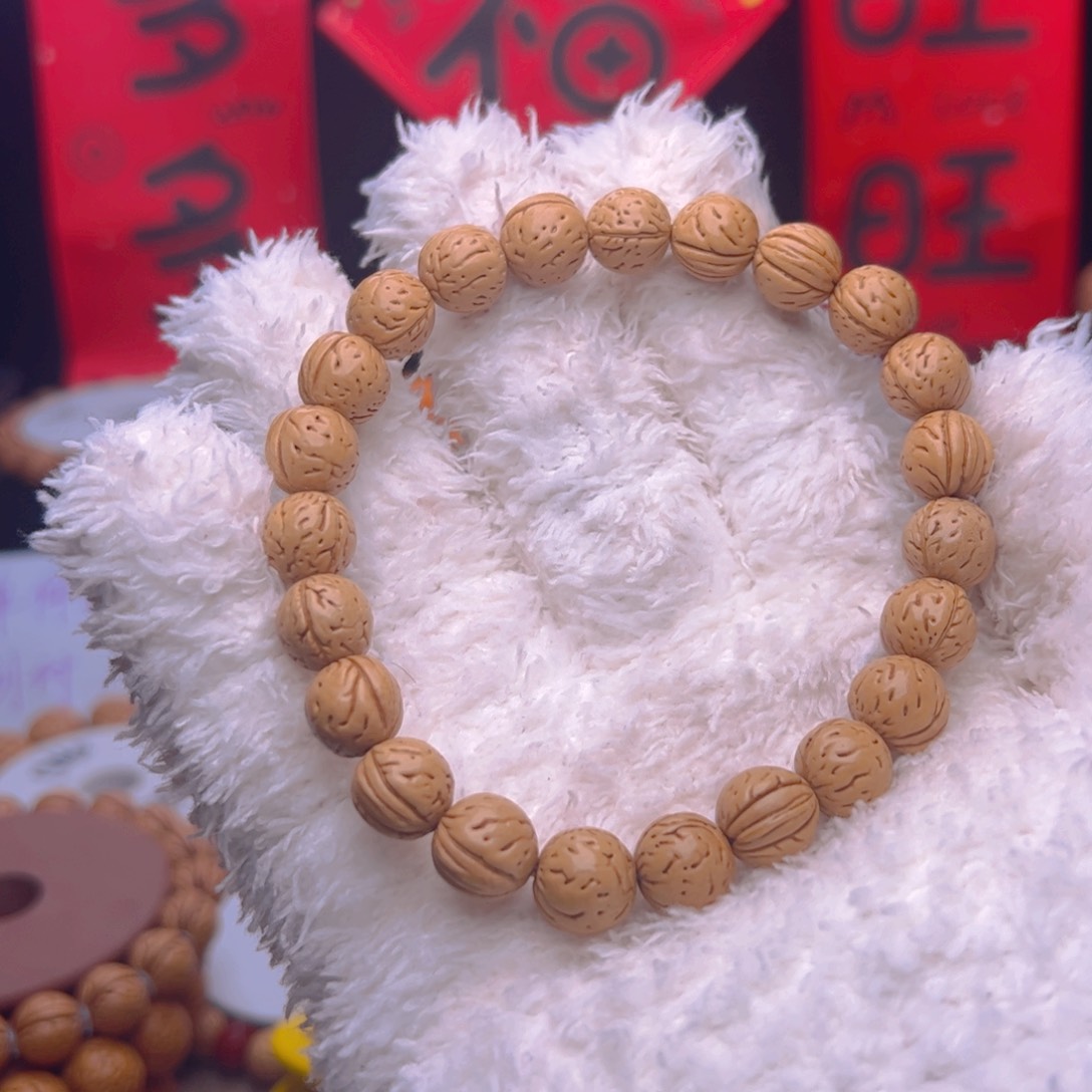 桃核手串L****陳1.0奶油荔枝有一个籽果绣