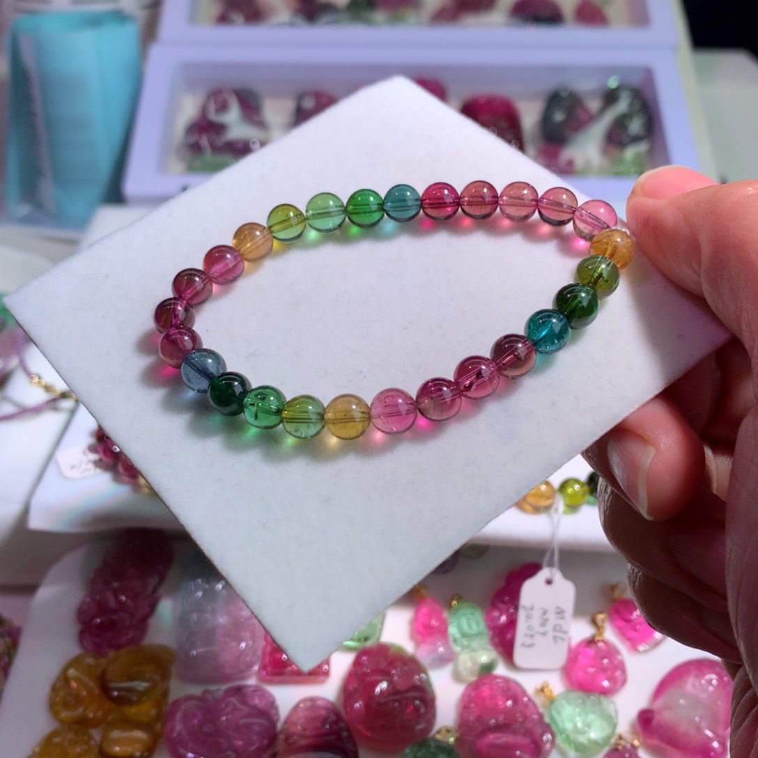 碧玺手链未镶嵌碧玺6.8